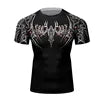 Custom Your Own Logo Digital Print Anti-UV UPF50 Short Sleeve Quick Dry BJJ MMA Grappling Rashguard for Men